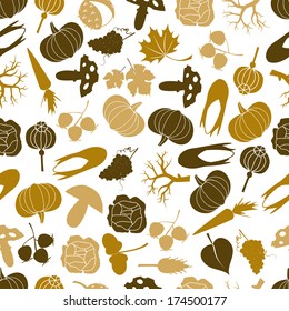 autumn icons color pattern eps10