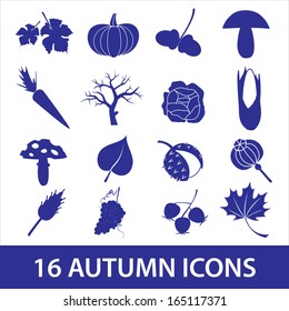 autumn icons eps10