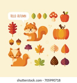 Autumn Icons Set