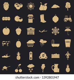 Autumn icons set. Simple style of 36 autumn vector icons for web for any design
