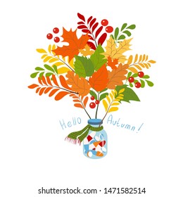 Autumn illness design, the season of cold comes, Autumn brings sick and pills