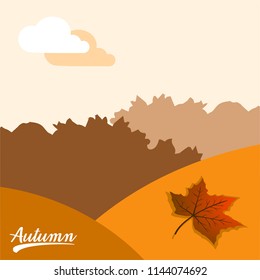 Autumn illustration background