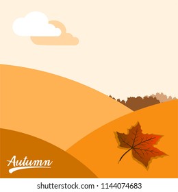 Autumn illustration background leaf