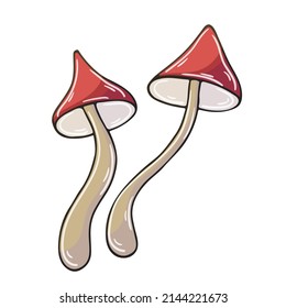Autumn illustration in hand drawn style. Children's drawing