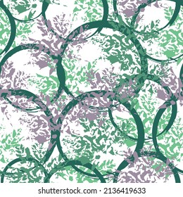 Autumn imprint leaves pattern background. handmade painted. Printing on fabric, card. Stylish decoration for social media, blog post, interior design.