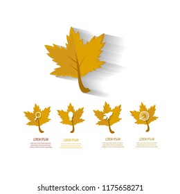 autumn infographic template element