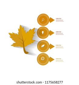 autumn infographic template element