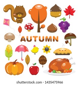 Autumn item vector. Cute illustration for fall.