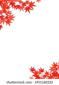 autumn Japanese maple's decorative frame