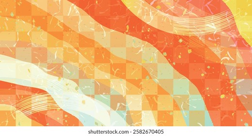 Autumn Japanese Paper Pattern Background