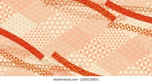 Autumn Japanese Pattern Obi Background
