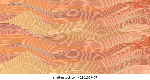 Autumn Japanese pattern orange background