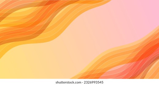 Autumn Japanese Pattern Orange Background