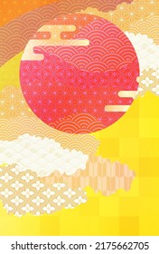 Autumn Japanese pattern Japanese paper background