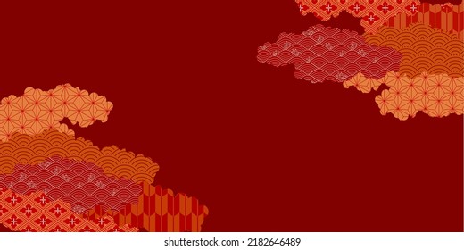 Autumn Japanese pattern Japanese paper background