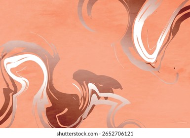 Autumn Japanese Pattern Swirl Background