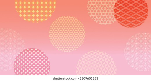 Autumn Japanese Pattern Washi Background
