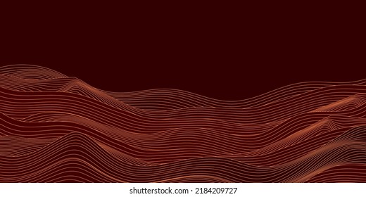 Autumn Japanese pattern wave background