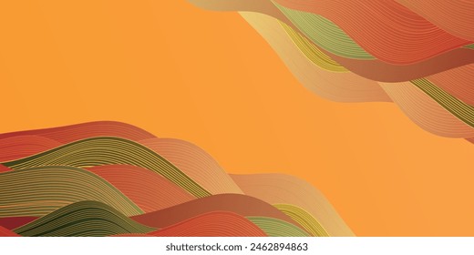 Autumn Japanese Pattern Wave Background
