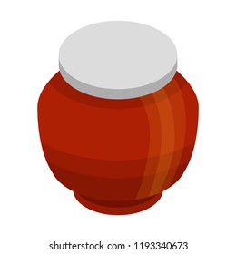 Autumn jar icon. Isometric of autumn jar vector icon for web design isolated on white background