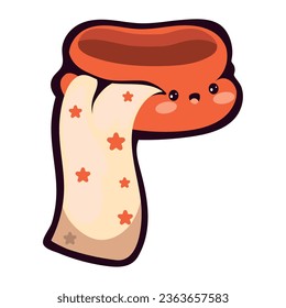 autumn kawaii scarf icon isolated