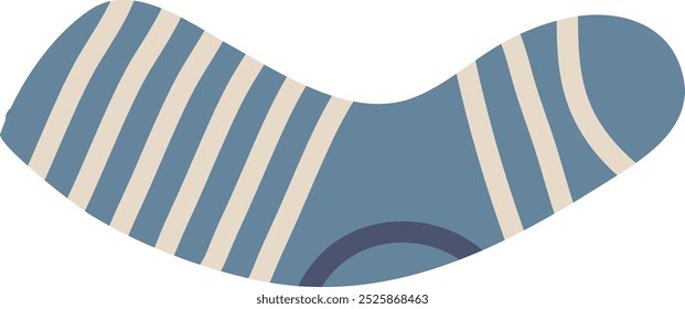 Autumn Knitted Sock Vector Illustration