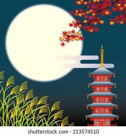 Autumn landscape in Asia