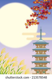 Autumn landscape in Asia