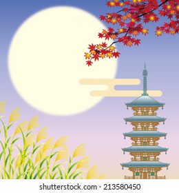 Autumn landscape in Asia