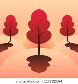 Autumn landscape. Autumn background