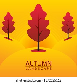 Autumn landscape. Autumn background