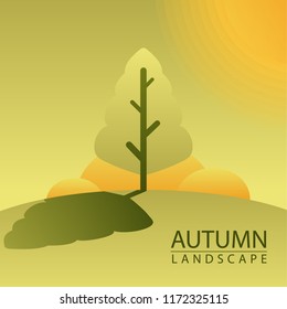 Autumn landscape. Autumn background