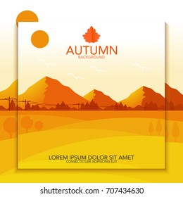 Autumn landscape background design
