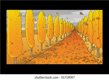 autumn landscape illustration 2