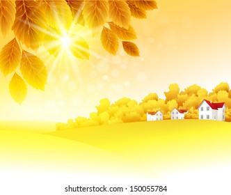 Autumn Landscape. Vector Background