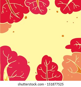 Autumn landscape. Vector card