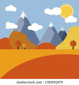 autumn landscape vector graphic art