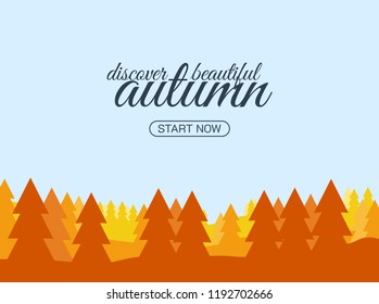 Autumn Landscape. Vector illustration