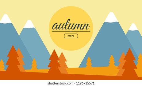 Autumn Landscape. Vector illustration