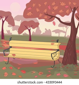 Autumn Landscape. Vector illustration.