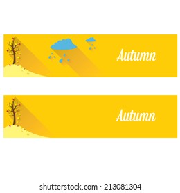 autumn landscape vector illustration can be used for banner and posters.