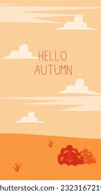 Autumn Landscape Vertical Template Background Park