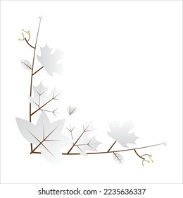 Autumn Leaf Angle Design Vector