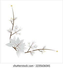 Autumn Leaf Angle Design Vector