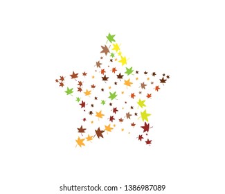 autumn Leaf background concept template vector illustration - Vector