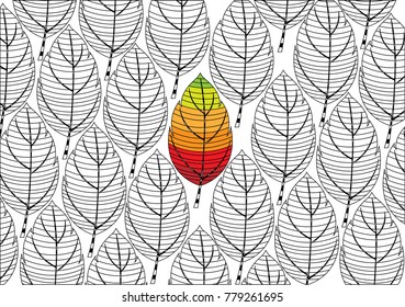 Autumn Leaf Background design.- Illustration, Season,pattern,wallpaper 