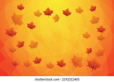 Autumn leaf background design template