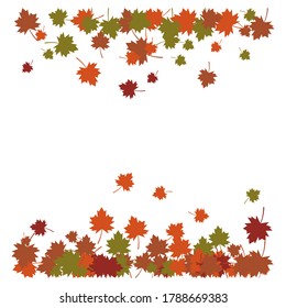 Autumn Leaf background template vector illustration