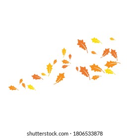 autumn Leaf background template vector illustration