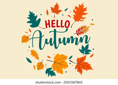 autumn leaf background vector free